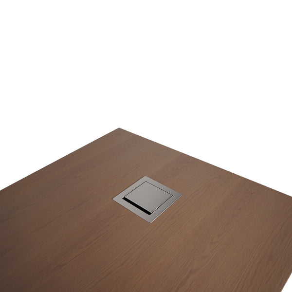 Møtebord trapes m/luke Eik 180x70-90cm