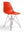 Vitra eames plastic chair DSR rød
