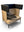 FourUs Solo enseters kontorsofa fra Four Design, lysgrå Synergy med sort skinntopp