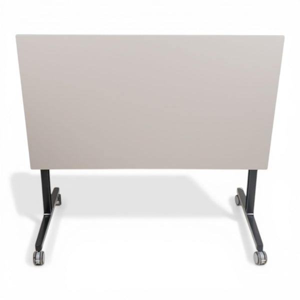 Klappbord 120x70 på hjul grå bordplate, sort understell