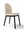 Normann Copenhagen spisestol i beige skinn med sorte bein, sett fra siden