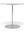 Loopr AS Cassina sidebord i grå metall med rund bordplate og sentrert søylefot, 50 cm i diameter og 45 cm høyde.