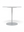 Loopr AS Cassina sidebord i grå metall med rund bordplate og sentrert søylefot, 50 cm i diameter og 45 cm høyde.