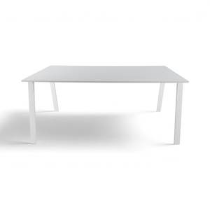 Loopr AS Edsbyn ståbord med hvit bordplate og hvitt understell, 210x125 cm, 90 cm høyde.