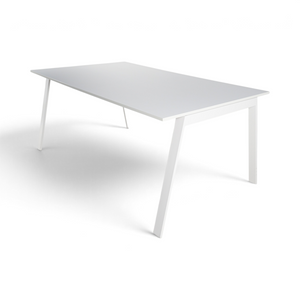 Loopr AS Edsbyn hvitt ståbord med hvit bordplate og hvitt understell, 210x125 cm, høyde 90 cm.