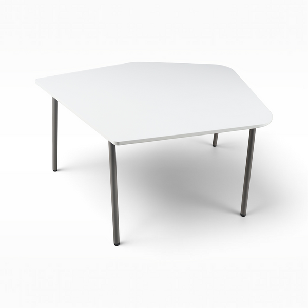 Loopr AS FourReal Flake Diamond spisebord med hvit bordplate og grå ben i moderne design