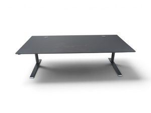 Loopr AS hev/senk arbeidspult med sort bordplate og sort understell, 200x90 cm for kontorlandskap