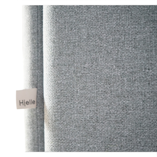 Loopr AS Hjelle sofa in light blue textured fabric with a visible brand label detail