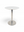 Loopr AS barbord med hvit rund bordplate og sølvfarget understell i metall, 90 cm diameter og 113 cm høyde.