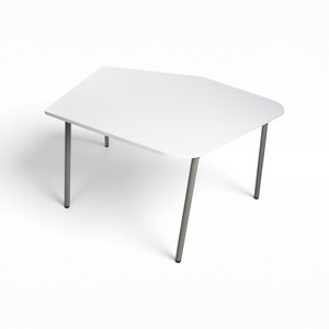 Loopr AS FourReal Flake Diamond spisebord med hvit bordplate og grå metallbein i moderne design