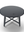 KRAGSTA sort sofabord med kryssunderstell, 90 cm diameter