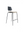 Loopr AS Labofa barstol med beige polstret sete, sort rygg og slanke sorte metallben
