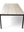 Spisebord med lys heltreplate av tre plater og sort metallunderstell, 200x100 cm
