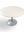 Rundt kafébord med lys treplate og grått pedestalunderstell, 110 cm diameter