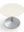 Rundt sidebord med lys treplate og grått pedestalunderstell, 70 cm diameter