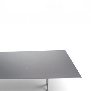 Loopr AS konferansebord med sort bordplate og sort understell, 240x80 cm, sett ovenfra