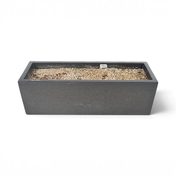 Loopr AS Capi Lux Terrazzo plantekasse i svart, rektangulær design med teksturert overflate, 88x28x28 cm