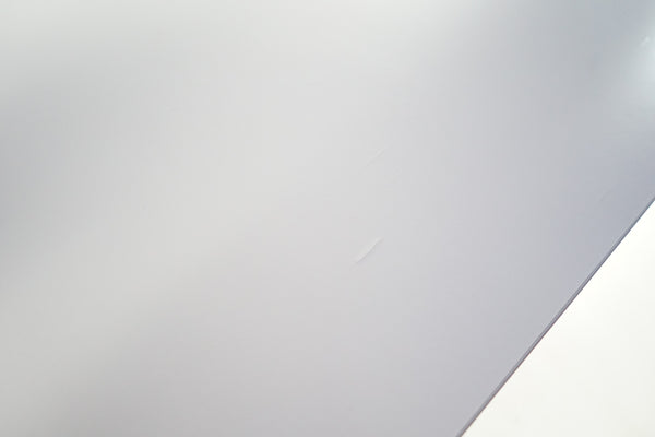 Loopr AS white laminate bar table surface with integrated power outlet and cable management port