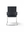 Refurnish by Loopr Ahrend konferansestol i sort med ribbet rygg og understell i sølvfarget metall