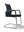 Refurnish by Loopr Ahrend konferansestol i sort med nettingrygg og understell i sølvfarget metall