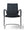 Refurnish by Loopr Ahrend konferansestol i sort med stripete ryggstøtte og sølvfargede understell i metall