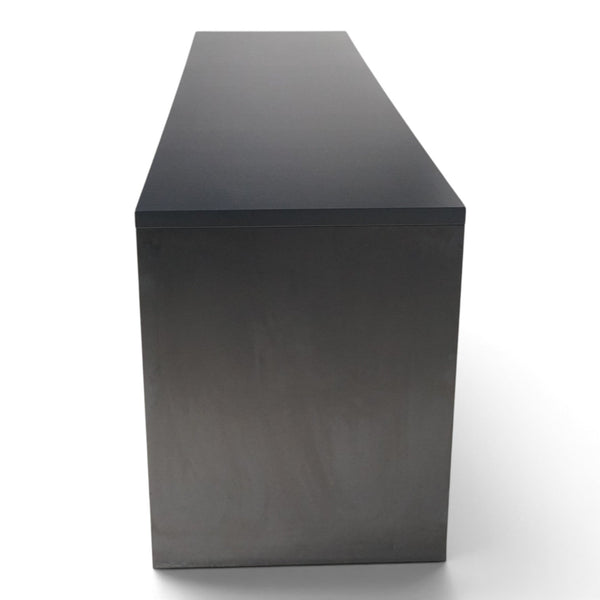 Refurnish by Loopr arbord black minimalist console table side view showing clean lines and rectangular design