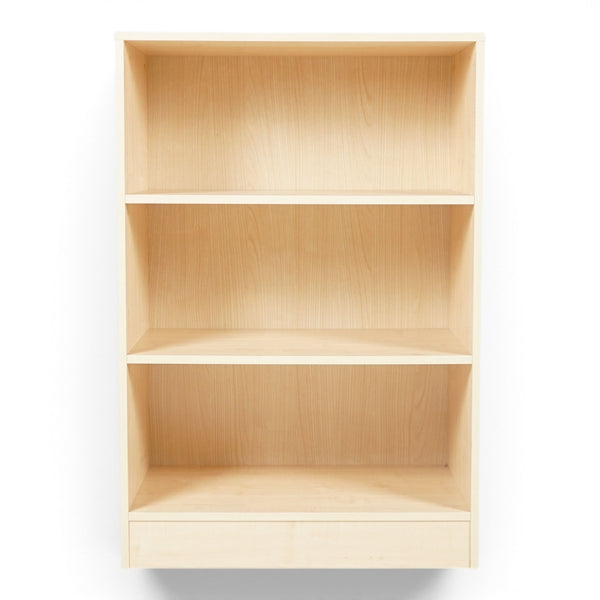 Refurnish by Loopr open bookshelf in light birch wood with three spacious storage shelves