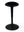 Refurnish by Loopr black ergonomic balance stool designed by Nicholai Wiig-Hansen with a round seat and pedestal base