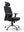 Refurnish by Loopr black ergonomic office chair with adjustable headrest, armrests, and a chrome five-star base.