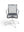 Refurnish by Loopr black mesh conference chair with silver frame and arms, on a five-star base.
