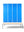Refurnish by Loopr garderobeskap CLASSIC med fire blå dører og integrert benkestativ i lyst tre