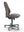 Refurnish by Loopr brown upholstered office chair with adjustable height and ergonomic back support.