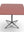 Refurnish by Loopr square burgundy nano-laminate tabletop with a black star base pedestal.