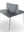 Refurnish by Loopr dark grey desk with grey felt divider, 140x140cm