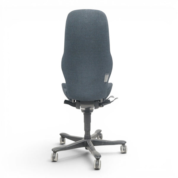 Refurnish by Loopr dark grey ergonomic office chair with adjustable features