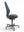 Refurnish by Loopr dark grey fabric ergonomic office chair with adjustable height and lumbar support