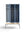 Refurnish by Loopr garderobeskap CLASSIC med tre seksjoner, blå dører og integrert benkestativ i stål.