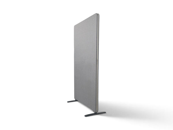Grå stående gulvskjerm fra Lintex med tekstiltrekk, 150x100 cm, levert av Refurnish by Loopr