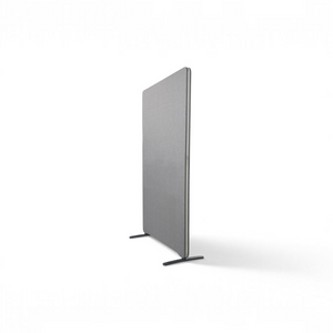 Grå stående gulvskjerm fra Lintex med tekstiltrekk, 150x100 cm, levert av Refurnish by Loopr