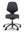 Refurnish by Loopr ergonomic grey fabric office chair with adjustable height and wheels, armless design.