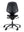 Refurnish by Loopr ergonomic grey fabric office chair without armrests, back view showing adjustable base and wheels.