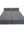 Refurnish by Loopr grey fabric sofa bed in double bed position with a minimalist design on a white background