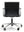 Refurnish by Loopr grey office chair with armrests and a ribbed backrest, viewed from the back on a wheeled base.