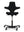 Refurnish by Loopr HÅG Capisco 8106 ergonomic office chair with black saddle seat and black five-star base, rear view.