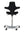 Refurnish by Loopr HÅG Capisco 8106 ergonomic office chair with a black saddle seat and silver base, rear view.
