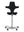 Refurnish by Loopr HÅG Capisco 8106 ergonomic office chair with black saddle seat and silver base, rear view