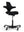 Refurnish by Loopr HÅG Capisco 8106 ergonomic office chair with a black saddle seat and black five-star base.