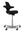 Refurnish by Loopr HÅG Capisco 8106 ergonomic office chair with a black saddle seat and silver base on wheels.