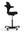 Refurnish by Loopr HÅG Capisco 8107 ergonomic office chair with black saddle seat and tall adjustable base
