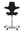 Refurnish by Loopr HÅG Capisco 8106 ergonomic office chair with black saddle seat and silver grey base, rear view.